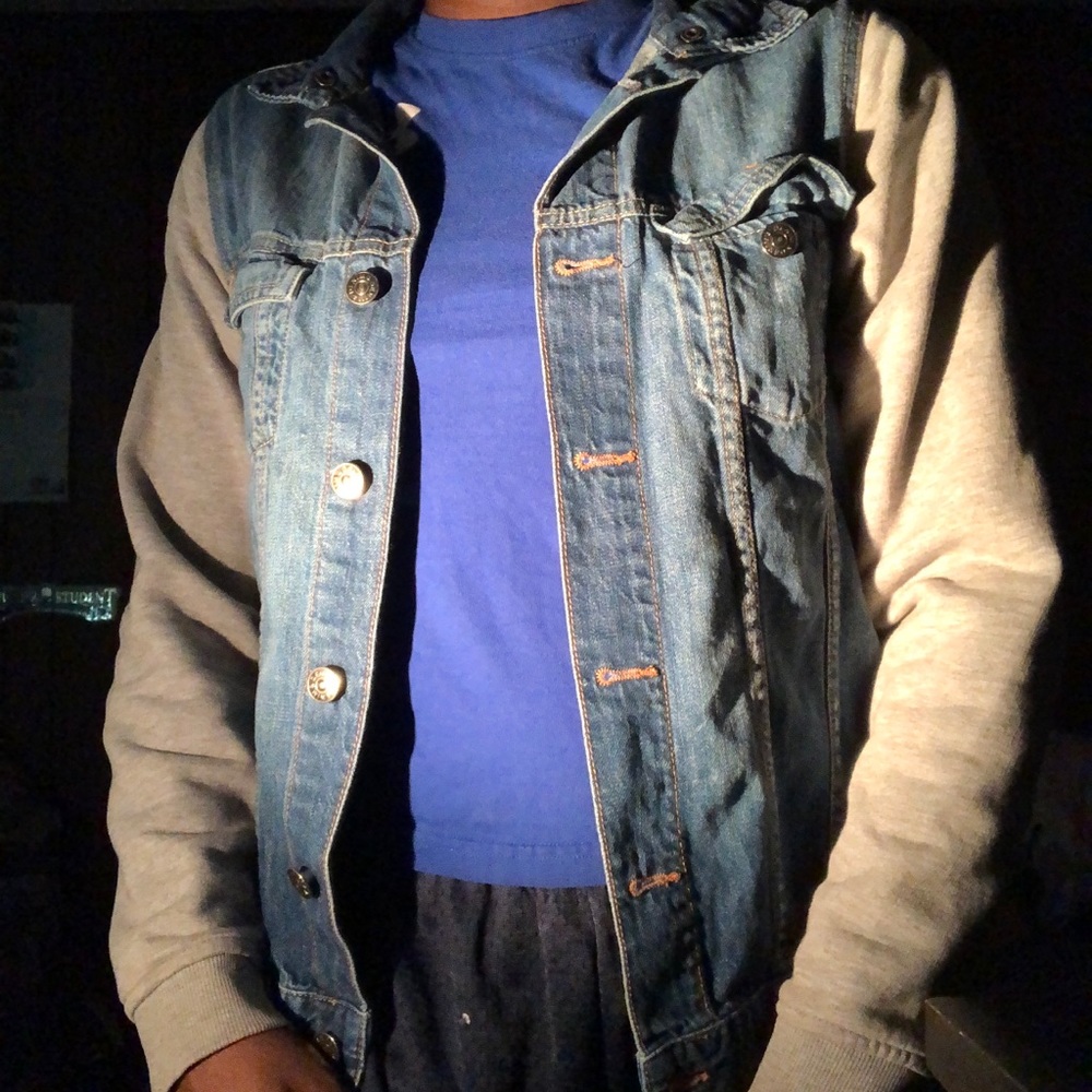 H&M sweatshirt hoodie jean jacket